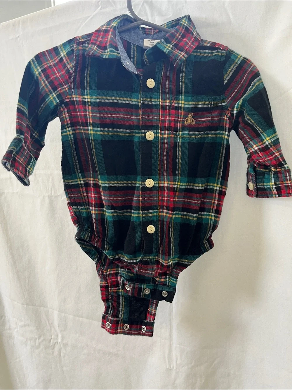 GAP Baby Plaid Button-Up in Red, Green, Black and Yellow